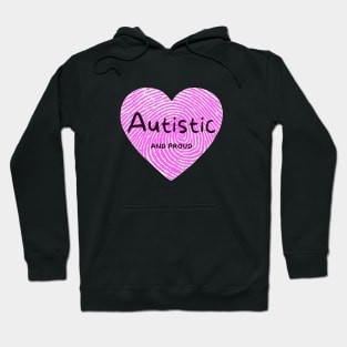 Pink Fingerprint Autistic And Proud Hoodie